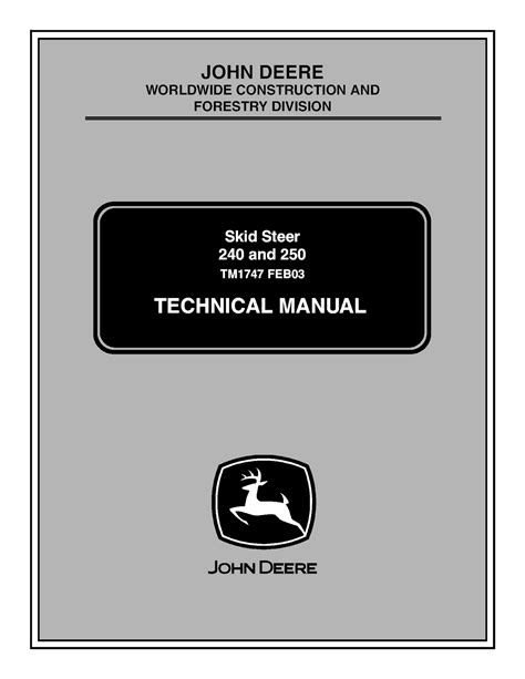 john deere skid steer repair manual|skid steer service manual.